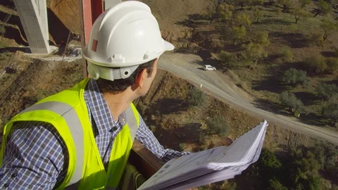 Working, Engineer, Construction, Construction Site, Latin, American, And, Stock Footage 95816883