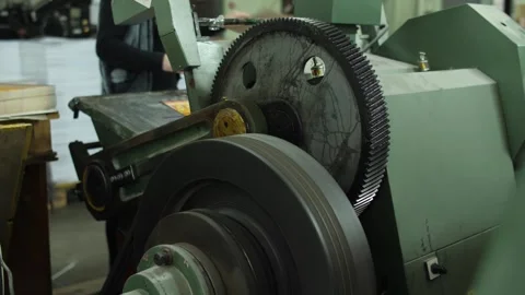 Working equipment on conveyor line in printing house, typography. Stock Footage 262545321