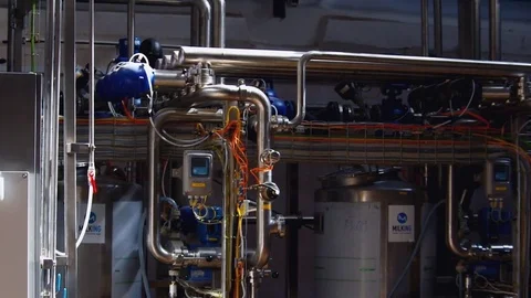 Working Equipment in Factory Close-up Vídeo Stock 81698115