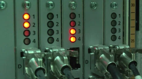 Working equipment in mobile switching center Stock Footage 61785083