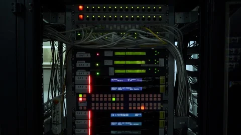 Working equipment for television broadcast close-up Stock Footage 112227403