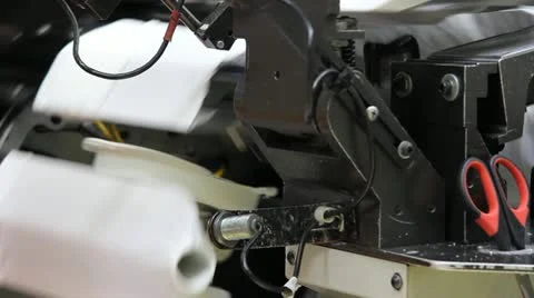 Working in a factory of socks Stock Footage 11023179