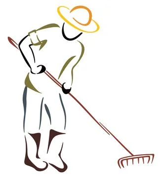 Working at farm Stock Illustration