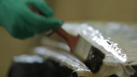 Working with Fiberglass Stock Footage 100661324
