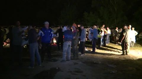 Working in Flood Stock-Footage 50888123