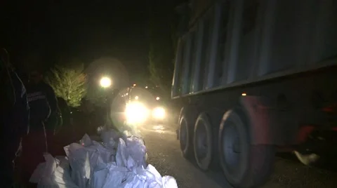 Working in Flood Stock Footage 50889500