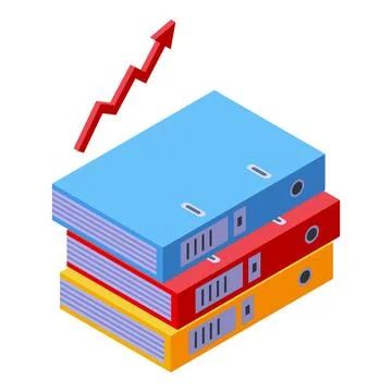 Working folder planner icon isometric vector. Schedule desk notes Illustrazione stock