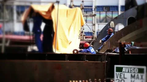 Working. 库存影片 12460652