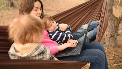 Working in the forest Video stock 127984248