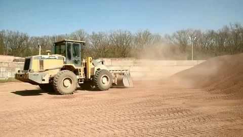 Working front loader Stock Footage 74134033
