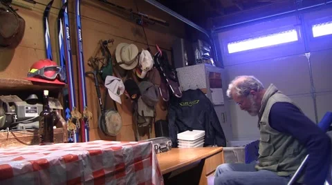 Working in the garage Video stock 44681430