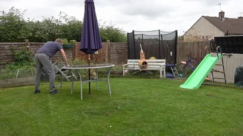 Working in the Garden Stock Footage 94914505