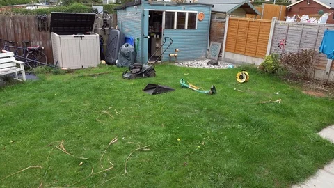 Working in the Garden Stock Footage 94915885