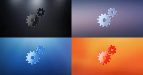 Working Gears S 3d Icon Stock Footage 75861777
