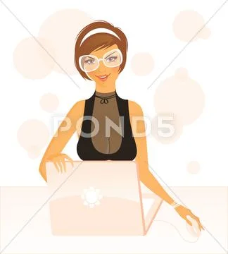 Working girl Stock Illustration