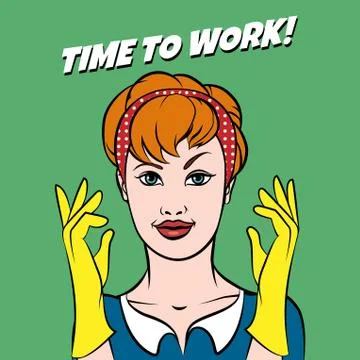 Working Girl Stock Illustration