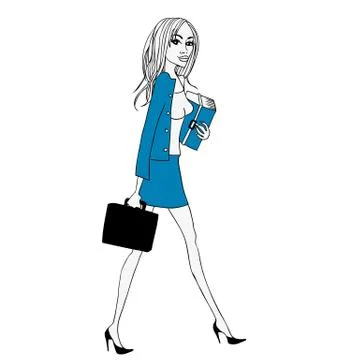 Working girl Stock Illustration