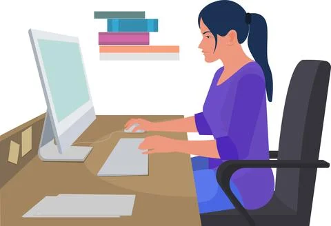 Working Girl Illustrazione stock