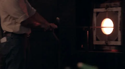 Working the Glass Stock Footage 7770371