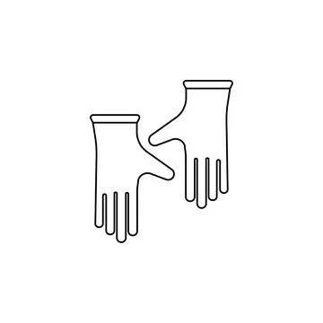 Working gloves icon. Element of construction tools for mobile concept and web Stock Illustration