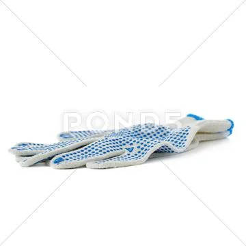 Working gloves over isolated white background Stock Photos