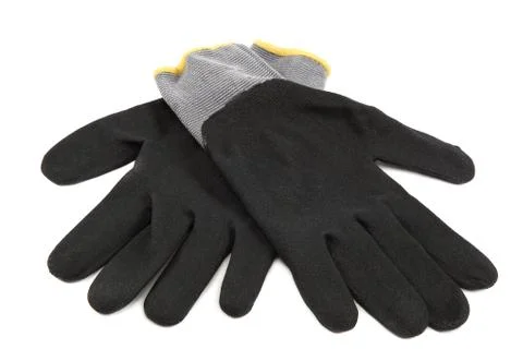 Working gloves on a white background. Stock Photos