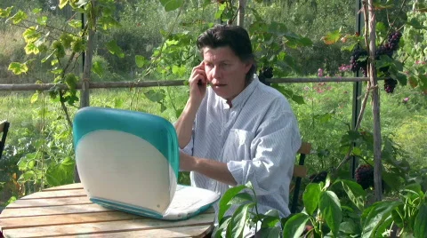 Working  in a greenhouse Stock Footage 518316