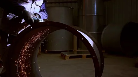 Working With Grinder Stock Footage 218596948