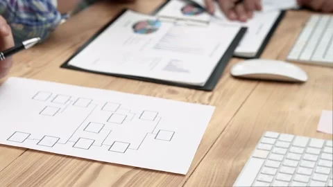 Working group is discussing a new scheme of logistics. Stock Footage 132656357