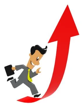 Working for growth Stock Illustration