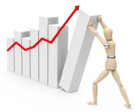 Working for growth Stock Illustration