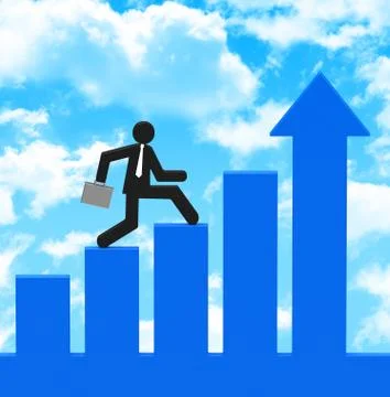 Working for growth Stock Illustration