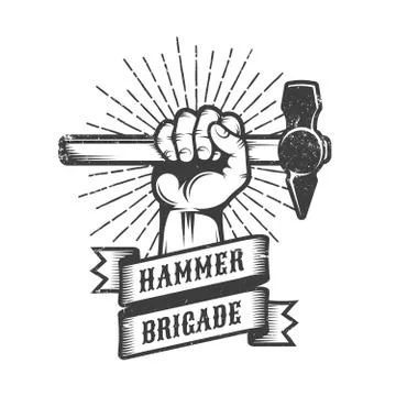 Working grunge logo Stock-Illustration