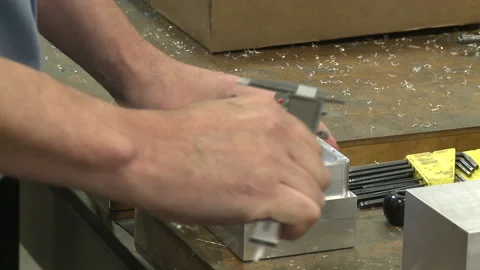 Working hands precision machinery Stock Footage 167483186