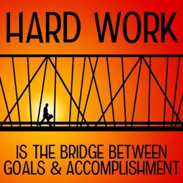 Working hard achievement Illustrazione stock