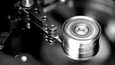 Working hard drive Stock Footage 92338986