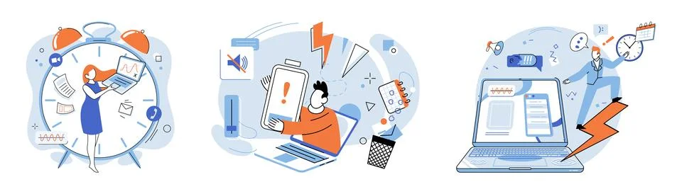 Working hard. The working hard concept highlights value dedication and Stock Illustration