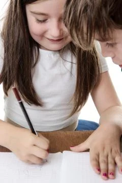 Working hard with writing Stock Photos