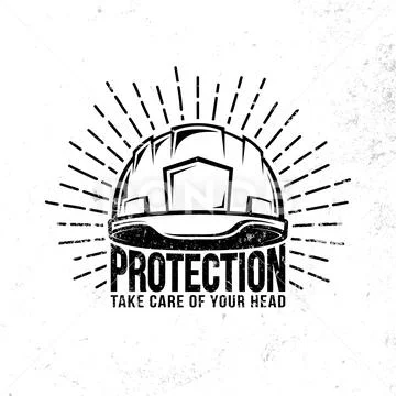 Working hardhat logo Stock Illustration