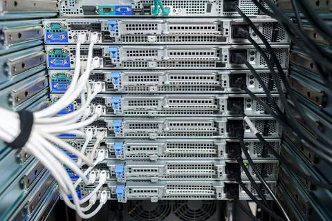 Working hardware in data center Stock Photos