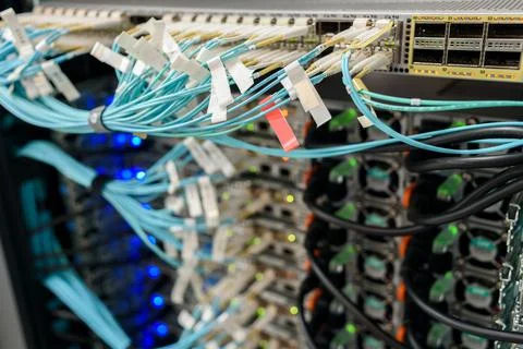 Working hardware in data center Stock Photos