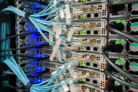 Working hardware in data center Stock Photos