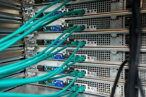 Working hardware in data center Stock Photos