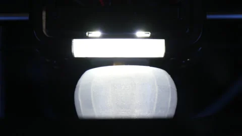 Working head view on 3D printer Stock Footage 162642249