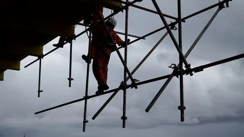 Working at height and overboard. Vídeos de archivo 95767138