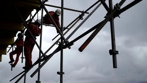 Working at height and overboard. Vídeos de archivo 95767512