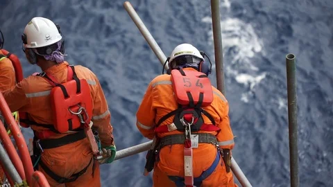 Working at height and overboard. Vídeos de archivo 95769580