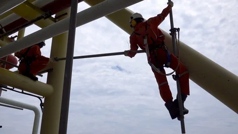Working At Height. Video stock 129528646