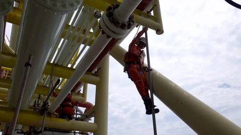 Working At Height. Stock Footage 129528689