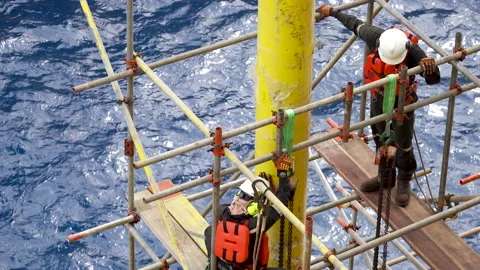 Working at Height &amp; Overboard. Stock Footage 159138248